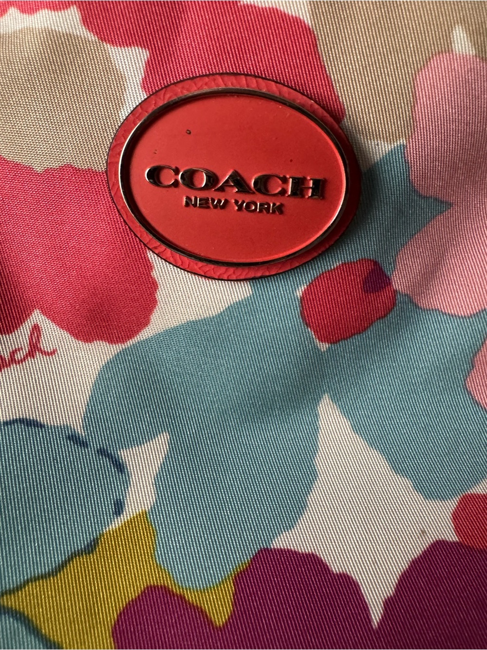 Coach Multicolor Floral Crossbody with Red Strap - Picture 3 of 4